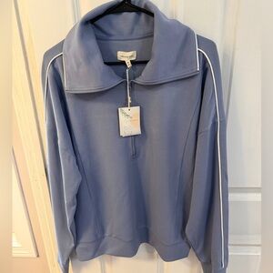 THREAD & SUPPLY
Regalia Quarter Zip Sweatshirt - Blue- NWT